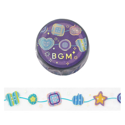 BGM - Clear Tape - Life Series - Colorful Buttons