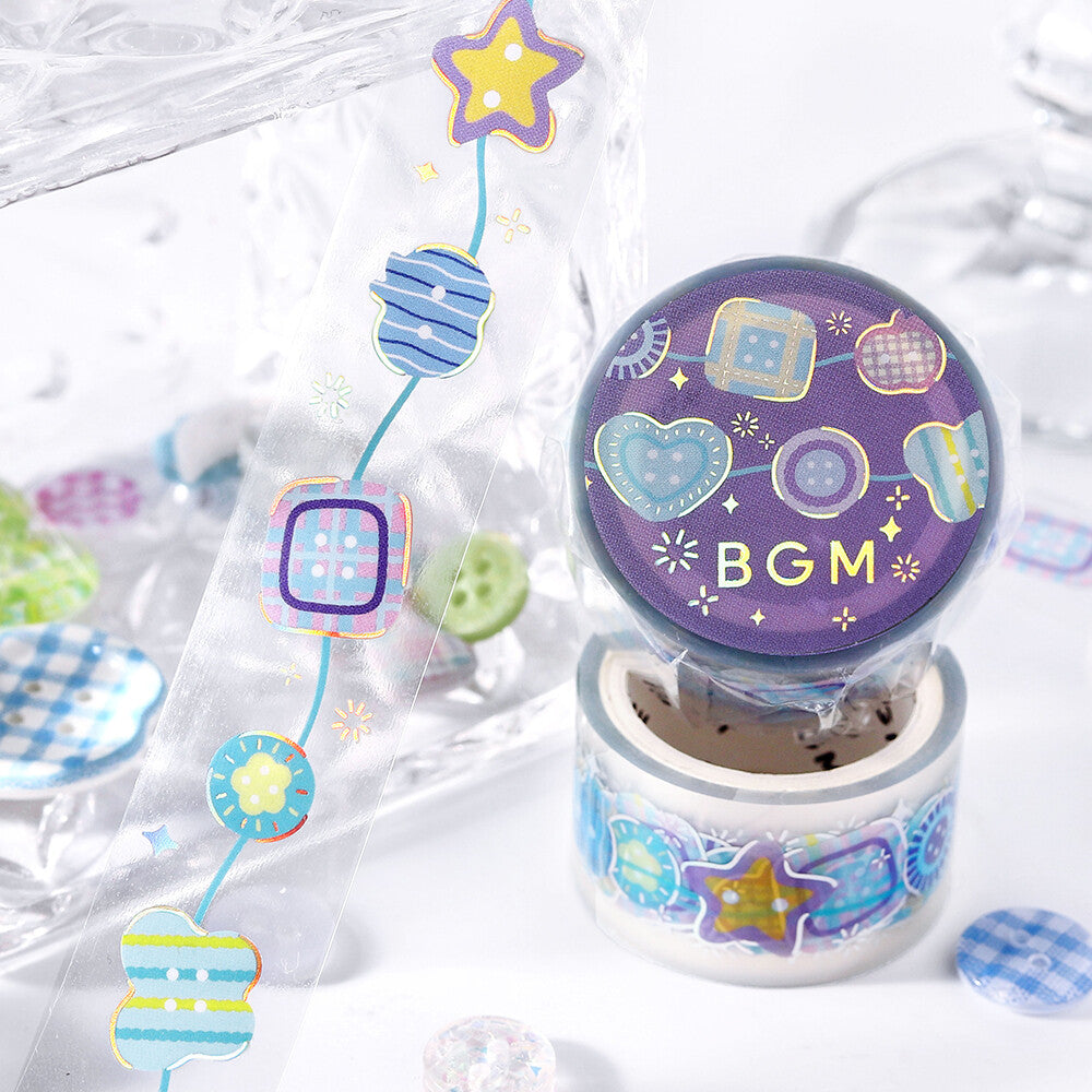 BGM - Clear Tape - Life Series - Colorful Buttons