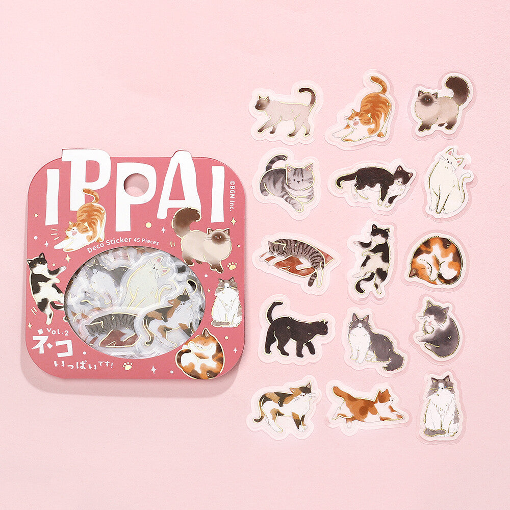 BGM Ippai Flake Stickers - Vol 5 - Lots of Cats Vol. 2!