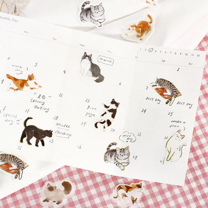 BGM Ippai Flake Stickers - Vol 5 - Lots of Cats Vol. 2!