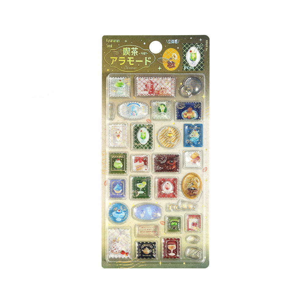 BGM - Kyururun 3D Crystal Sticker Sheet Vol. 3 - Cafe A La Mode & Post Office