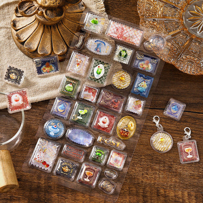 BGM - Kyururun 3D Crystal Sticker Sheet Vol. 3 - Cafe A La Mode & Post Office