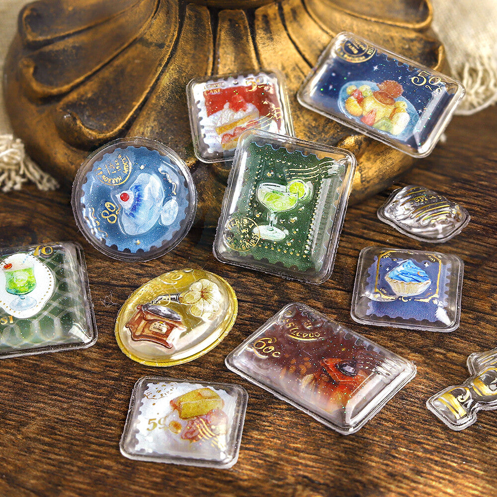 BGM - Kyururun 3D Crystal Sticker Sheet Vol. 3 - Cafe A La Mode & Post Office