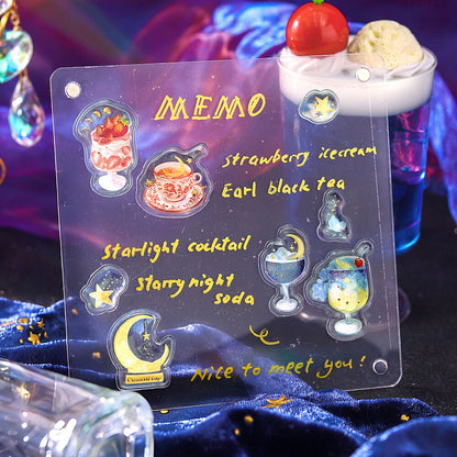 BGM - Kyururun 3D Crystal Sticker Sheet Vol. 3 - Cafe A La Mode Sora (Starry Sky)