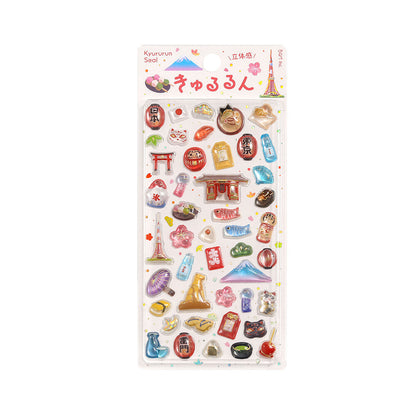 BGM - Kyururun 3D Crystal Sticker Sheet Vol. 3 - Tokyo