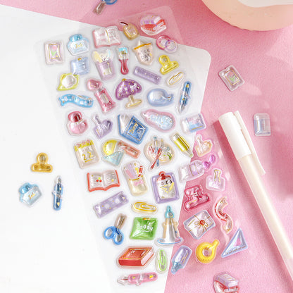 BGM - Kyururun 3D Crystal Sticker Sheet Vol. 3 - Stationery