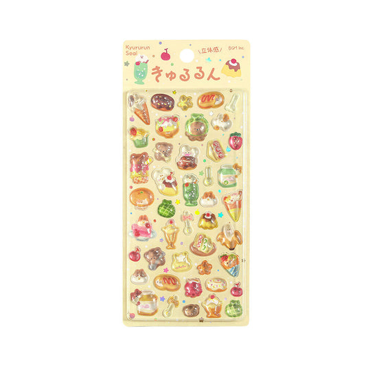 BGM - Kyururun 3D Crystal Sticker Sheet Vol. 3 - At a Fun Cafe