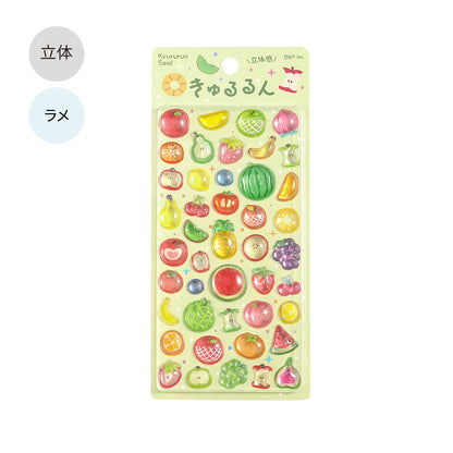 BGM - Kyururun 3D Crystal Sticker Sheet Vol. 3 - Cute Fruit