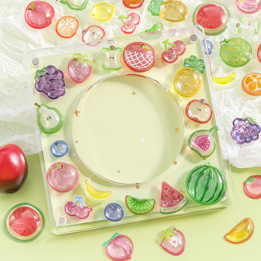 BGM - Kyururun 3D Crystal Sticker Sheet Vol. 3 - Cute Fruit