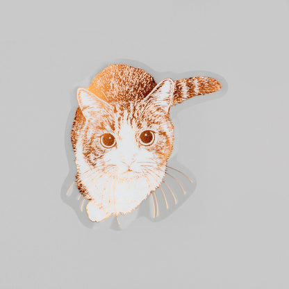 ROKKAKU - Foil-stamped Sticker - Cat Art Collection - Hinata
