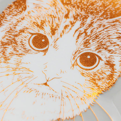 ROKKAKU - Foil-stamped Sticker - Cat Art Collection - Hinata