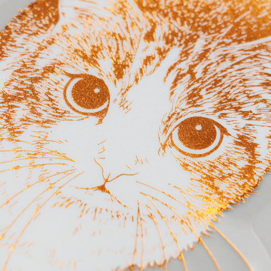 ROKKAKU - Foil-stamped Sticker - Cat Art Collection - Hinata