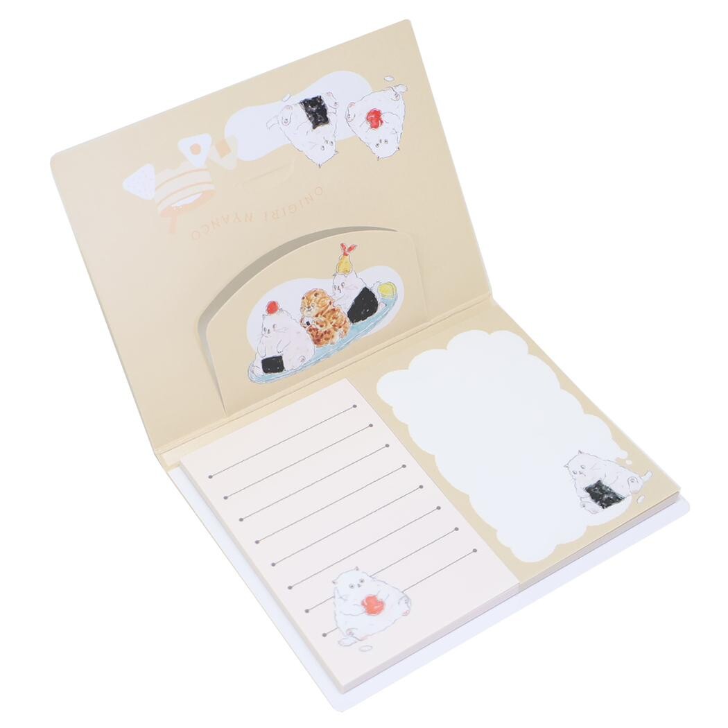 Sticky Notes Set - Tocorocomugi - Assorted Onigiri Cat