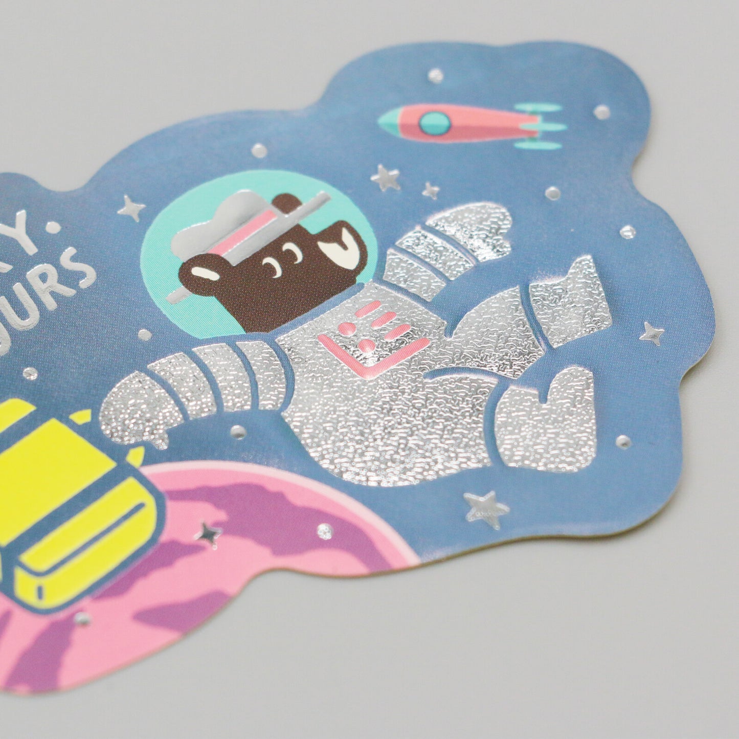 OB1TOY x ROKKAKU - Retro Sticker - Bear's Travels - Galaxy Tours