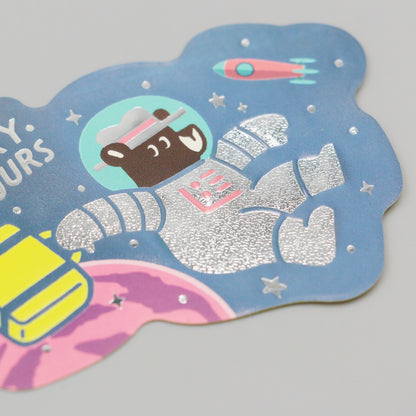 OB1TOY x ROKKAKU - Retro Sticker - Bear's Travels - Galaxy Tours