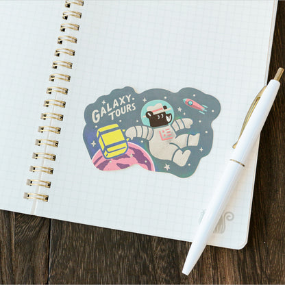 OB1TOY x ROKKAKU - Retro Sticker - Bear's Travels - Galaxy Tours