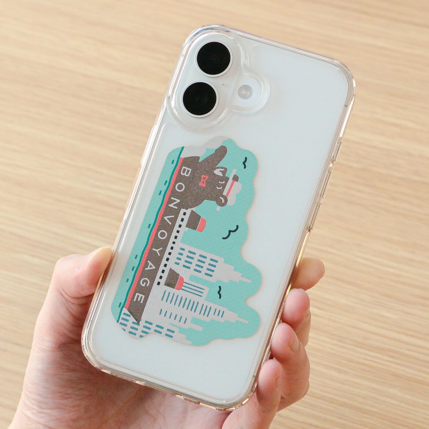OB1TOY x ROKKAKU - Retro Sticker - Bear's Travels - Ships Tours