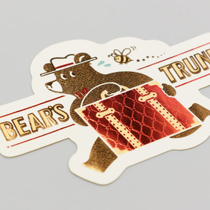 OB1TOY x ROKKAKU - Retro Sticker - Bear's Travels - Trunk Tours