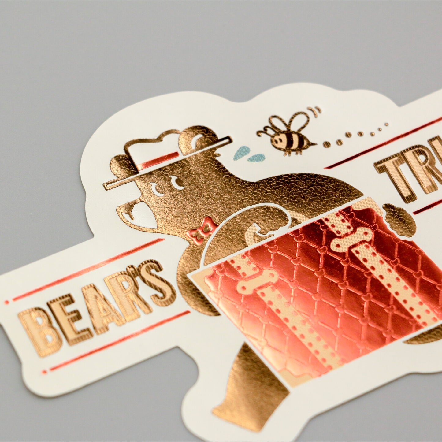 OB1TOY x ROKKAKU - Retro Sticker - Bear's Travels - Trunk Tours