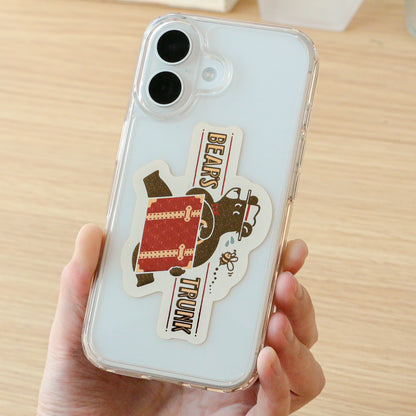 OB1TOY x ROKKAKU - Retro Sticker - Bear's Travels - Trunk Tours