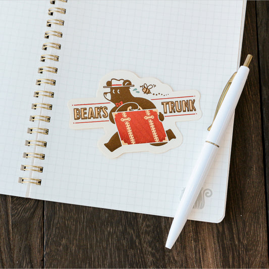 OB1TOY x ROKKAKU - Retro Sticker - Bear's Travels - Trunk Tours