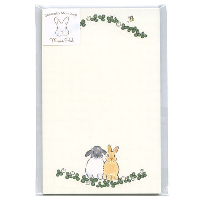 Active Corporation - Memo Pad - Schinako Moriyama - Flowers and Bunny Friends