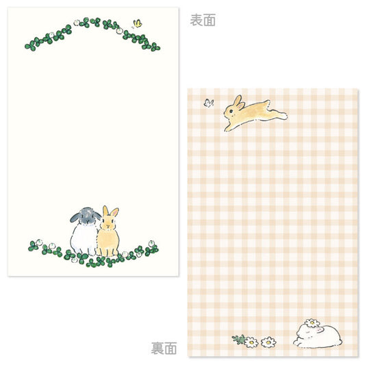 Active Corporation - Memo Pad - Schinako Moriyama - Flowers and Bunny Friends