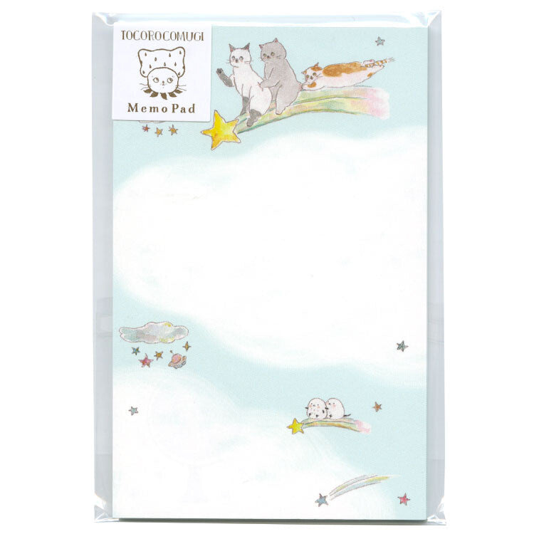 Active Corporation - Memo Pad - Tocorocomugi - Shooting Star Kitty
