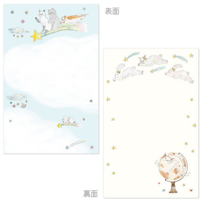 Active Corporation - Memo Pad - Tocorocomugi - Shooting Star Kitty