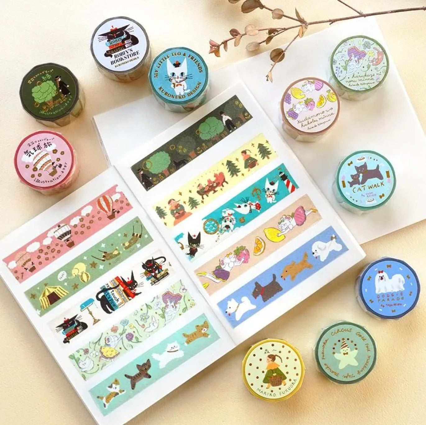 Cozyca - Foil-Stamped Washi Tape - Mariko Fukuoka - Circus