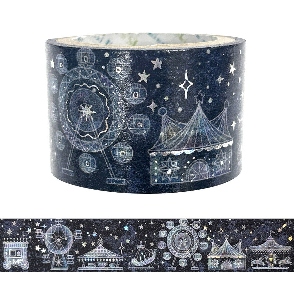 SEAL-DO Shinzi Katoh - 27mm Sparkling Washi Tape - Nighttime Amusement Park