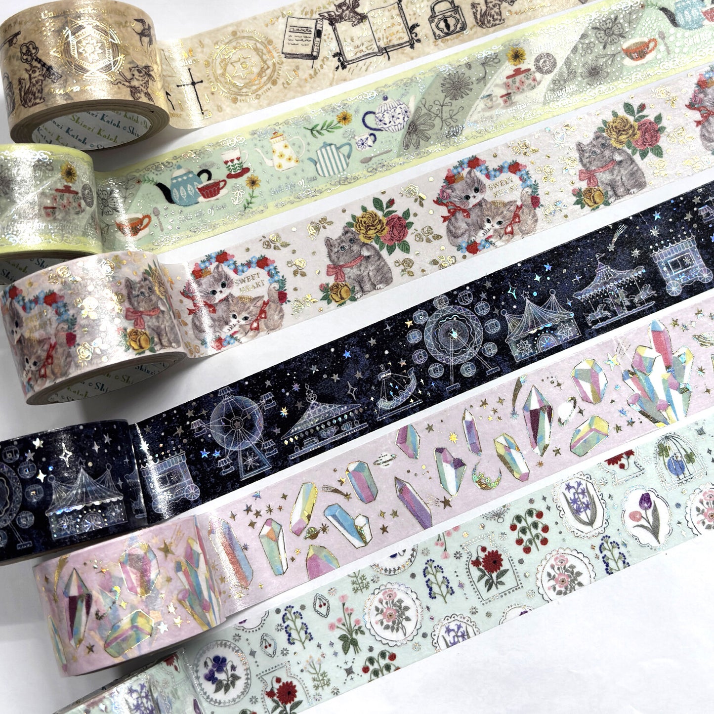 SEAL-DO Shinzi Katoh - 27mm Sparkling Washi Tape - Afternoon Tea
