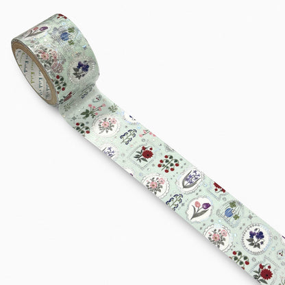 SEAL-DO Shinzi Katoh - 27mm Sparkling Washi Tape - Botanical