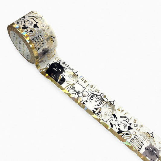 SEAL-DO Shinzi Katoh - 27mm Sparkling Washi Tape - Cat's Office 2