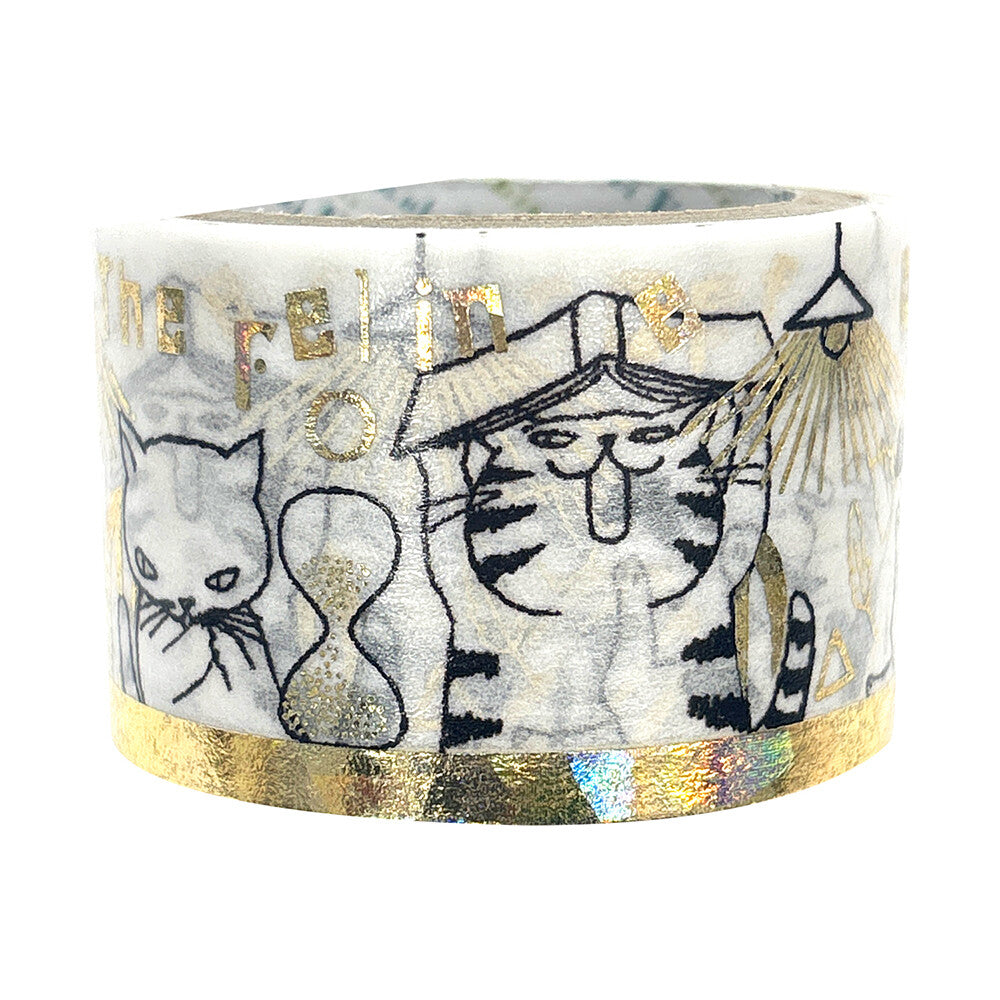 SEAL-DO Shinzi Katoh - 27mm Sparkling Washi Tape - Cat's Office 2