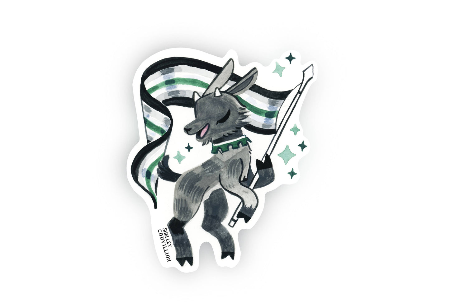 Book Moth Press - Queer Cuties Medieval Animal Pride - Agender Goat