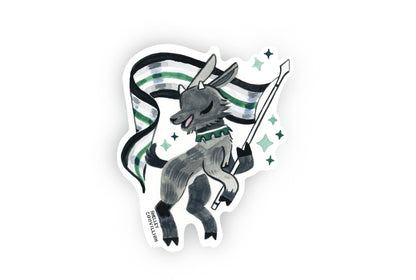 Book Moth Press - Queer Cuties Medieval Animal Pride - Agender Goat
