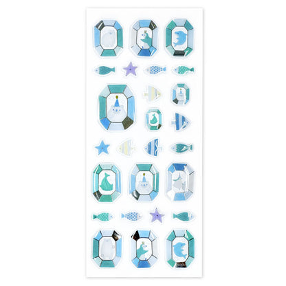 Active Corporation - Summer Limited - 3D Drop Stickers - Ice Jewels and Sea Creatures