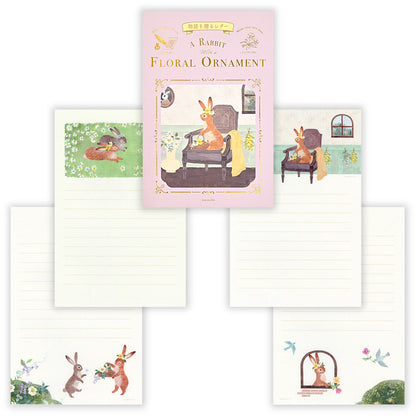 Ressa Panda Books Series - Stationery Paper - A Rabbit With a Floral Ornament