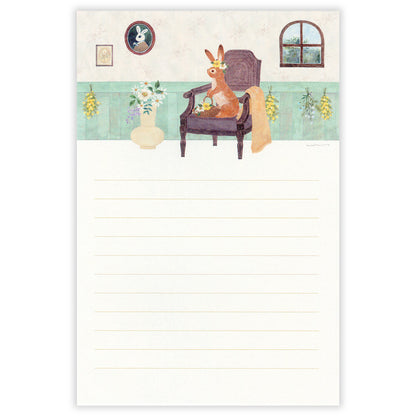 Ressa Panda Books Series - Stationery Paper - A Rabbit With a Floral Ornament