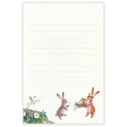 Ressa Panda Books Series - Stationery Paper - A Rabbit With a Floral Ornament