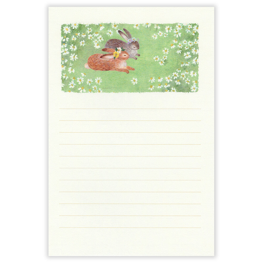 Ressa Panda Books Series - Stationery Paper - A Rabbit With a Floral Ornament