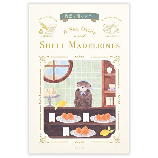 Ressa Panda Books Series - Stationery Paper - A Sea Otter and Shell Madeleines