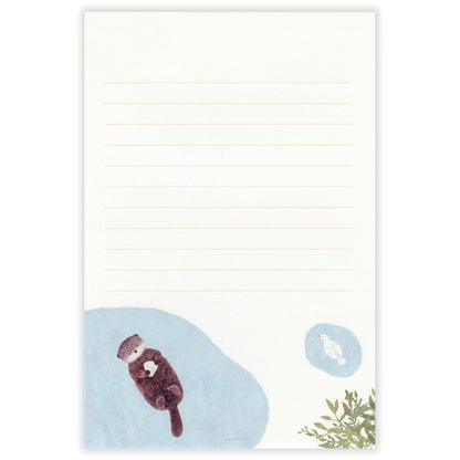 Ressa Panda Books Series - Stationery Paper - A Sea Otter and Shell Madeleines