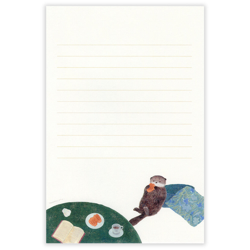 Ressa Panda Books Series - Stationery Paper - A Sea Otter and Shell Madeleines
