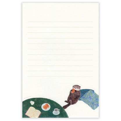 Ressa Panda Books Series - Stationery Paper - A Sea Otter and Shell Madeleines