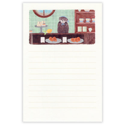 Ressa Panda Books Series - Stationery Paper - A Sea Otter and Shell Madeleines