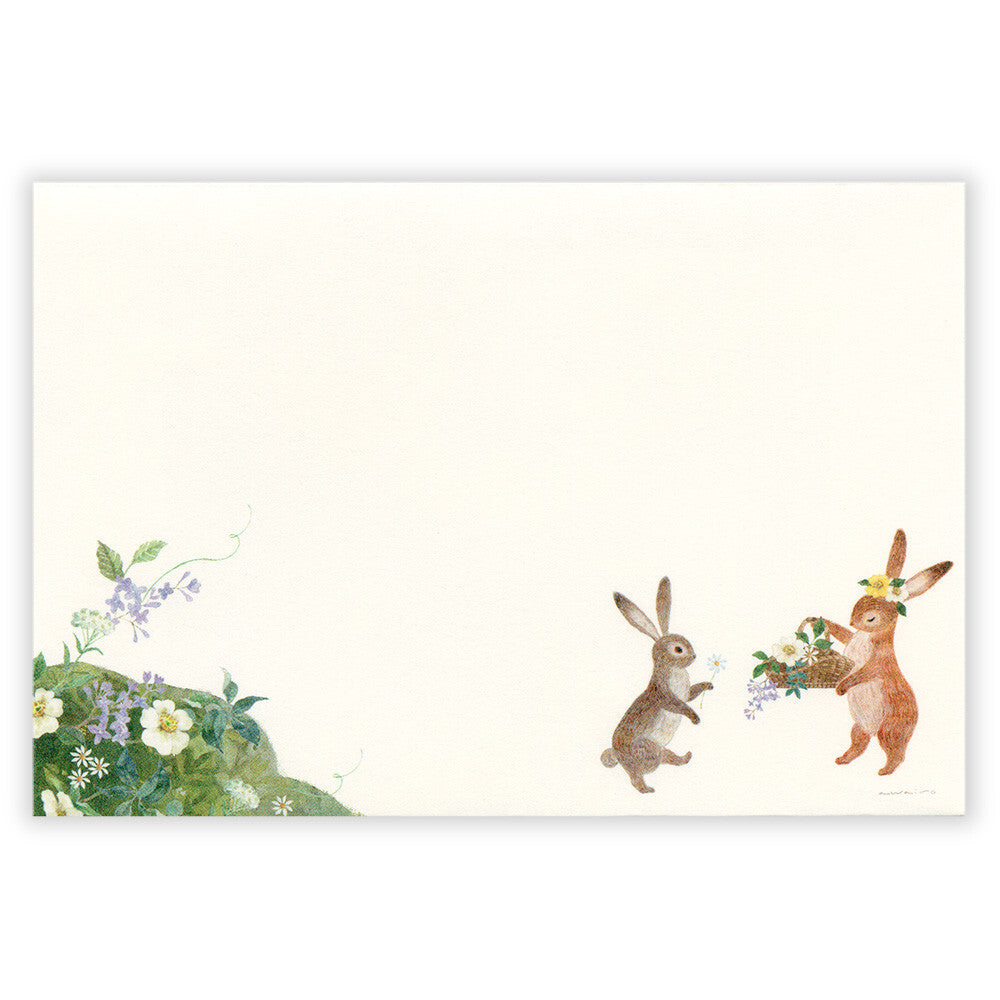 Ressa Panda Books Series - Illustrated Envelopes - A Rabbit With a Floral Ornament