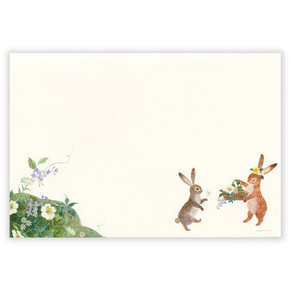 Ressa Panda Books Series - Illustrated Envelopes - A Rabbit With a Floral Ornament