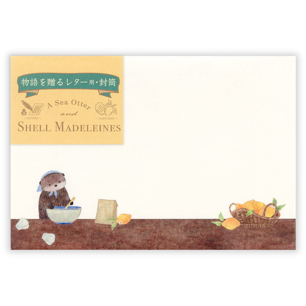 Ressa Panda Books Series - Illustrated Envelopes - A Sea Otter and Shell Madeleines
